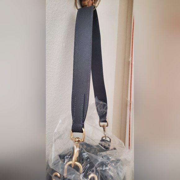 New Dooney & Bourke Dark Gray Saffiano Leather Drawstring Bucket Bag - Picture 11 of 11